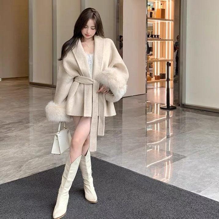 Mantel aus Velura-Wolle